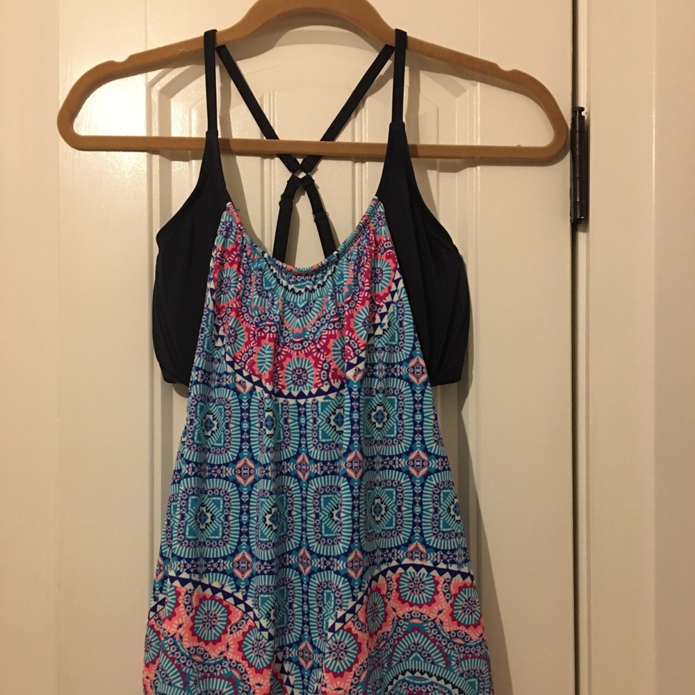 Athleta Blousson Tankini Top. Like new. 34 D/DD
